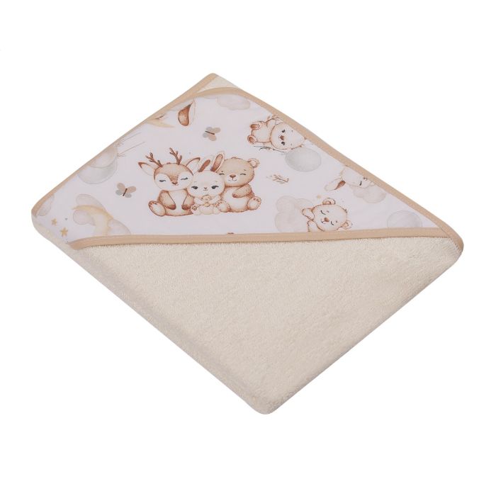 Dvielis ar kapuci  "Baby deer" 80x80 cm  tiešsaistē par labāku cenu / interneta veikals 