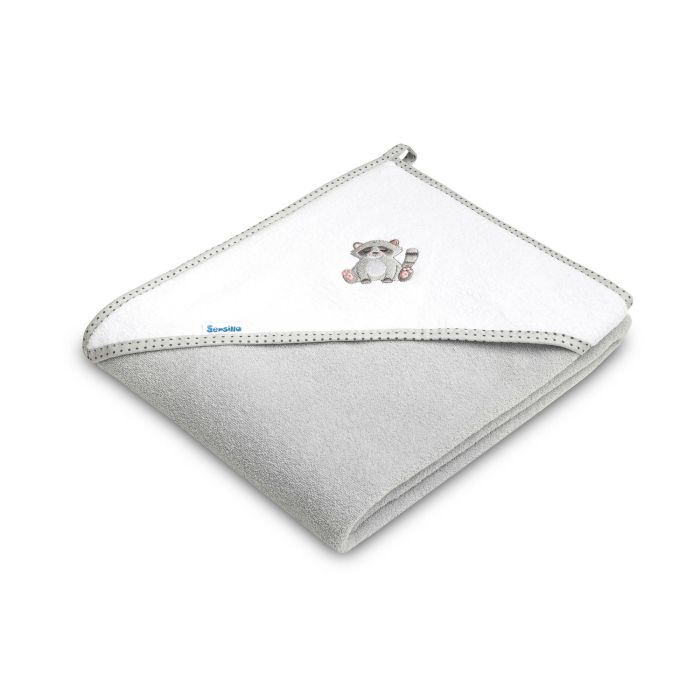 Dvielis ar kapuci "Raccoon" 100x100cm 