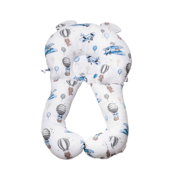 Ergonomisks spilvens mazulim - kokons  45x70cm "Comfort" UP blue