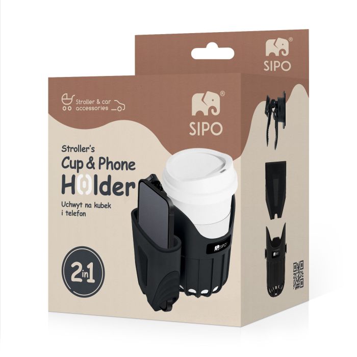 SIPO laikiklis puodelio telefono vežimėliui SCA-03