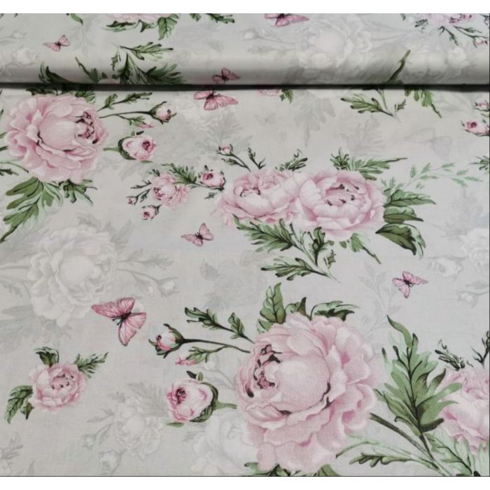 Bērnu palags ar gumiju  60x120 cm "Retro flowers" 