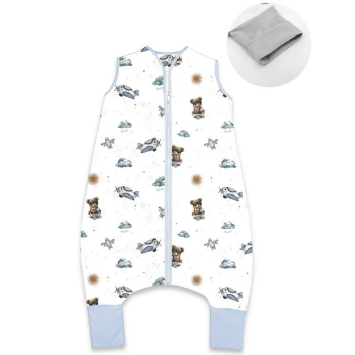 Guļammaiss zīdainim  "Teddy aviator blue" ar kājām 2-2.5 TOG