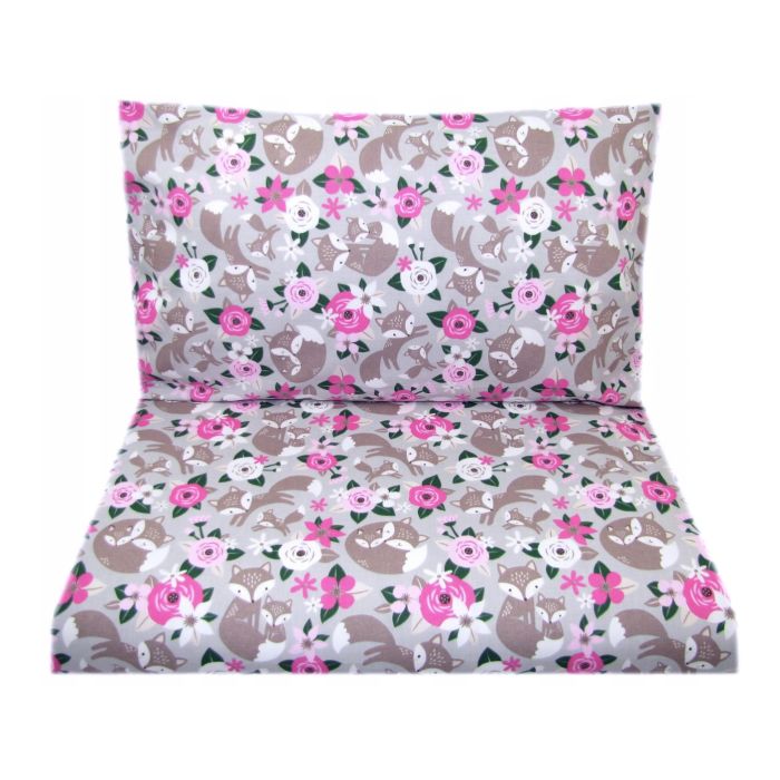 Bērnu gultas veļa šūpulim 80x70cm "Fox" 