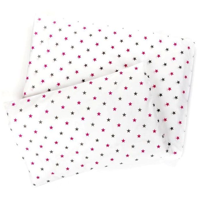 Bērnu gultas veļa šūpulim 80x70cm "Stars" balts