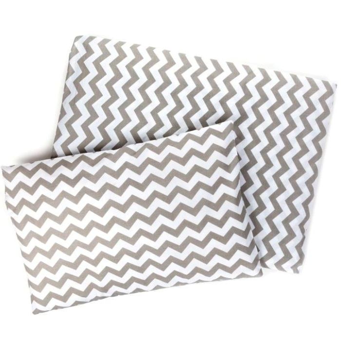 Bērnu gultas veļa šūpulim 80x70cm "Zigzag", pelēks