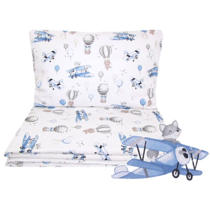 Gultas veļa komplekts šūpulim 80x70cm"Up" zils