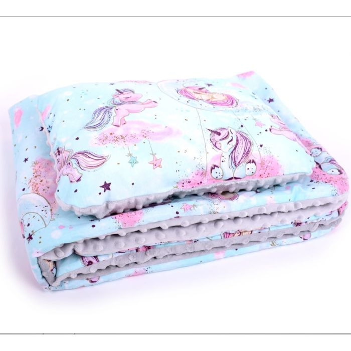 Komplekts ratiņiem "Ponny" sega 60x75cm un spilvens 35x25cm