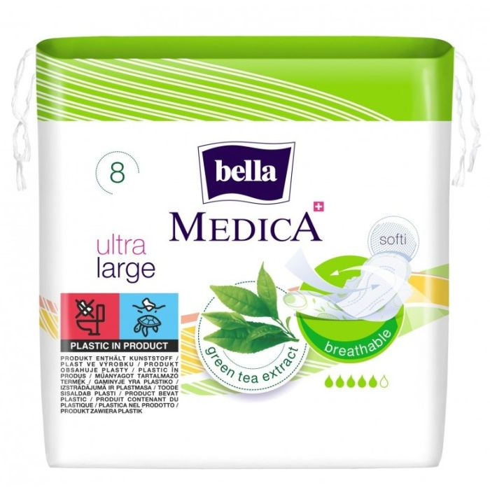 Higiēniskās paketes Bella Medica Ultra Large 8 gab Гигиенические прокладки Bella Medica Ultra Large 