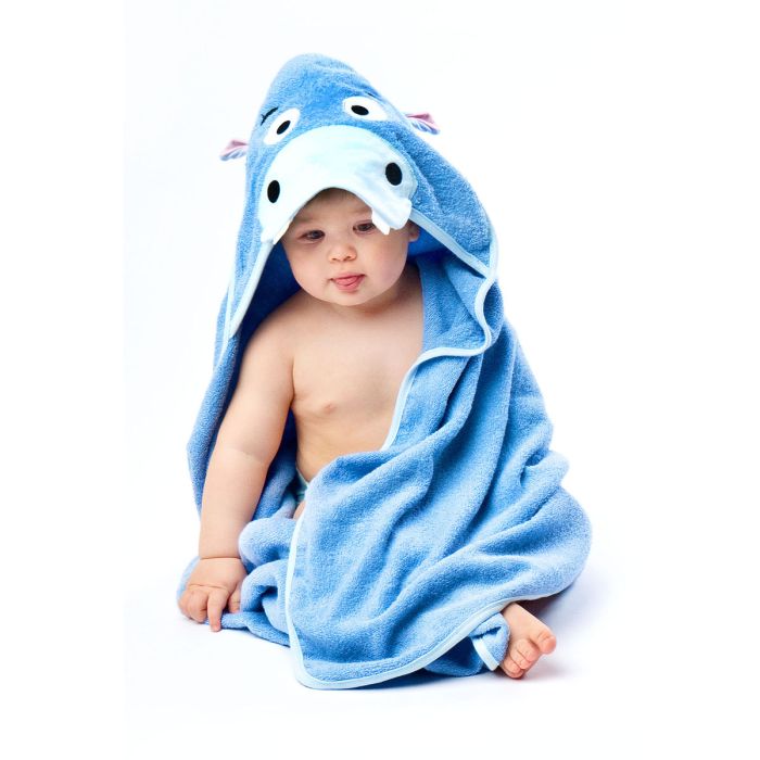 3D dvielis mazulim "Hippo" ar galvassegu 100x100cm "frotte" zils