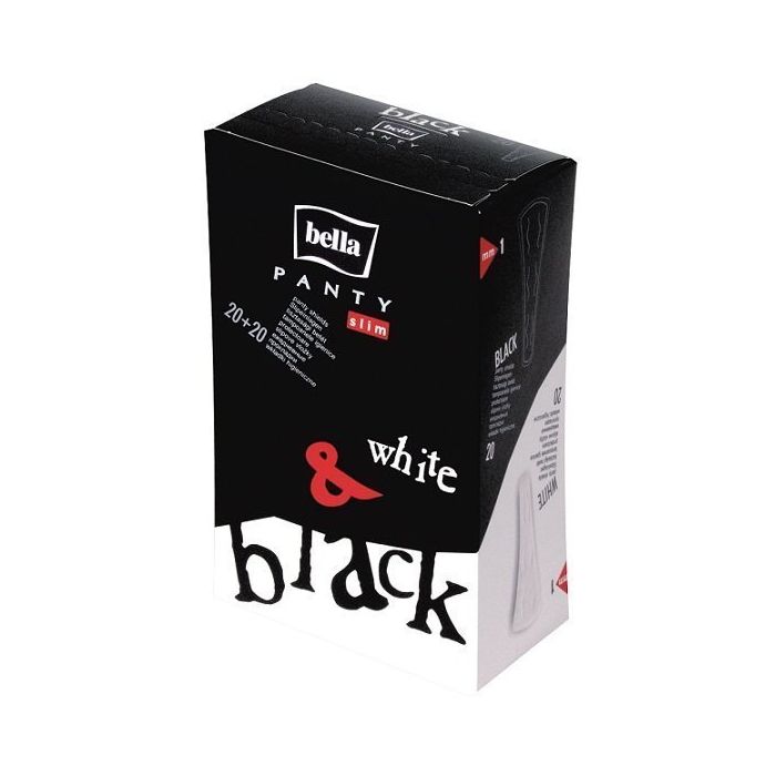 Higiēniskās paketes Bella Panty slim "Black & White" 40 gab.