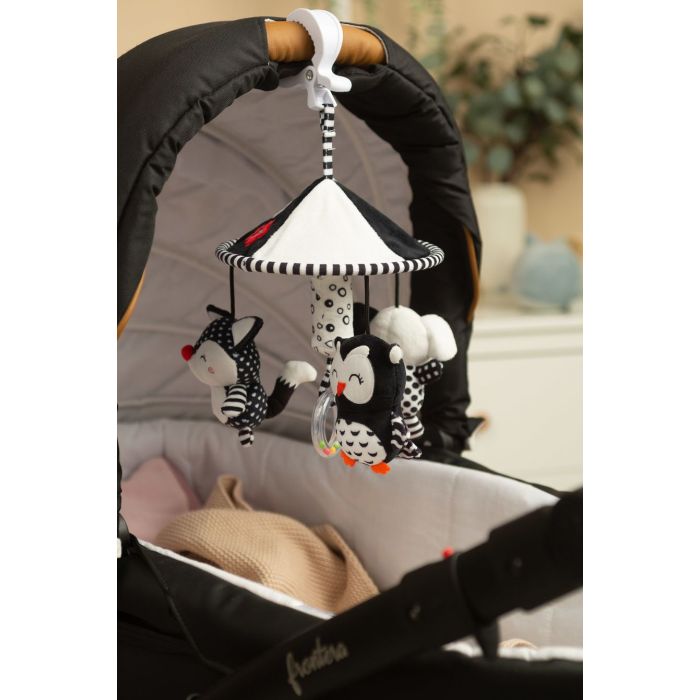 Mīksta izglītojoša rotaļlieta "Caruselle fox black & white" 