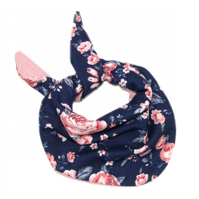 Zīdaiņu cepurīte ar šalli "Cosy" - navy flora