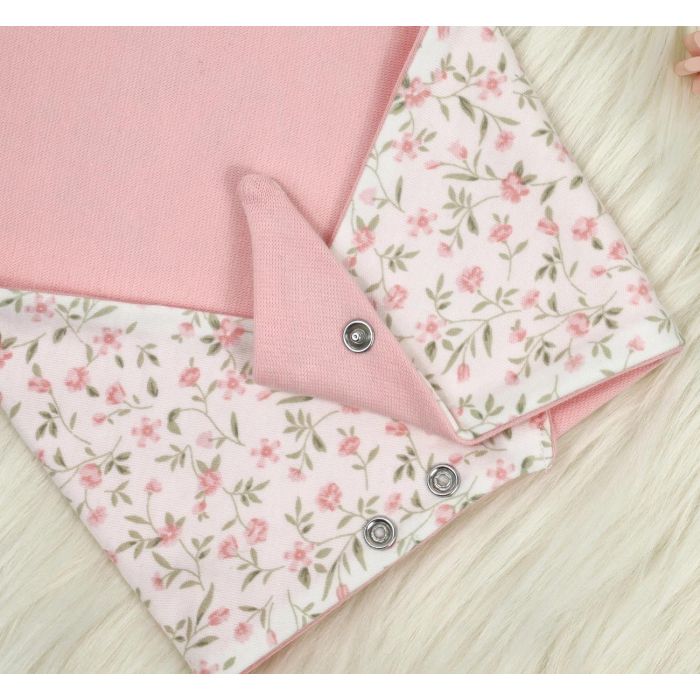 Zīdaiņu cepurīte ar šalli  "Candy pink" 