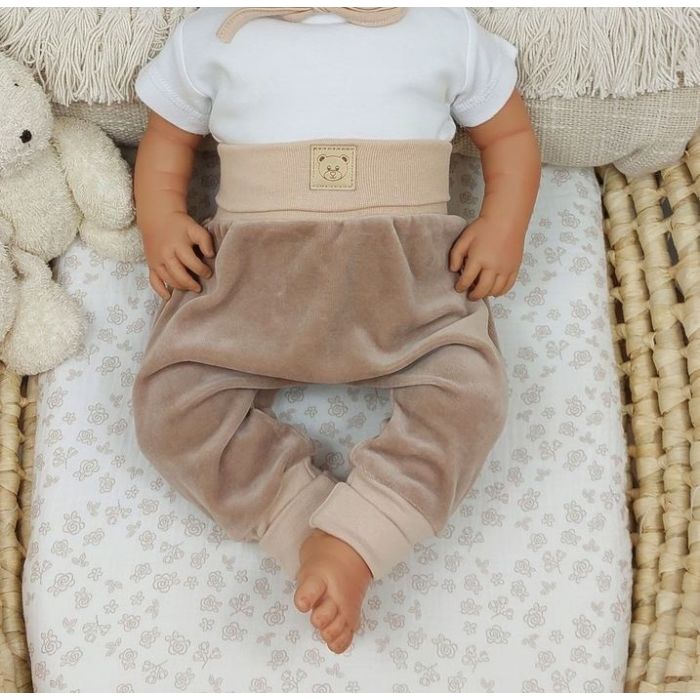 Bērnu bikses velura "BEAR BEIGE"