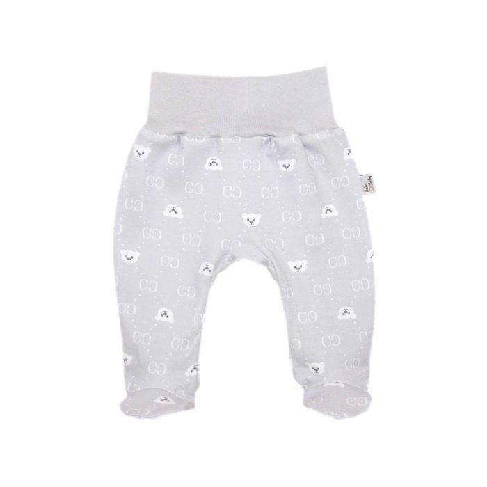 Kelnytės kūdikiui "Bear glamuor grey " su pėdutėmis