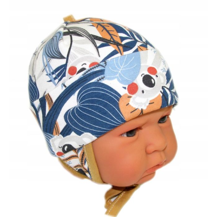 Zīdaiņu cepurīte ar šalli  "Cosy" - tropics navy