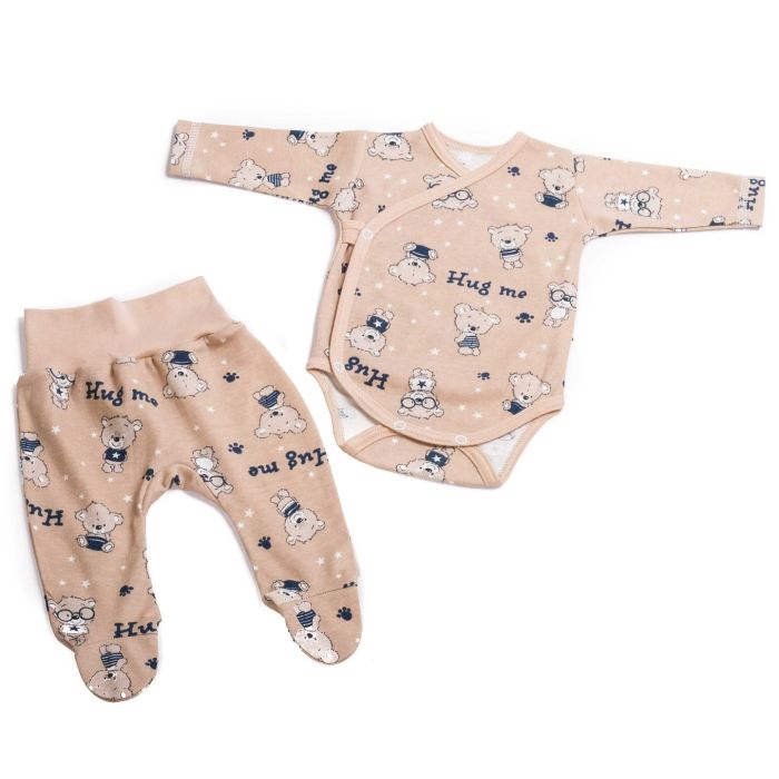 Bērnu komplektiņš no 2 daļam "Hug me" bēšs