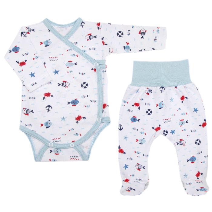 Bērnu komplektiņš no 2 daļam "Crabs iceberg"  I Zīdaiņu apģērbu komplekts tiešsaistē par labāku cenu / interneta veikals 