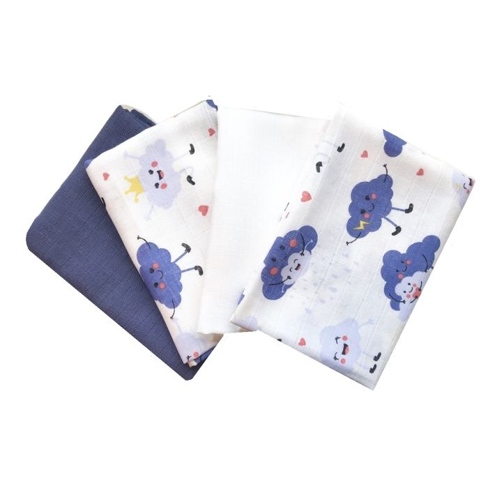 Kokvilnas autiņu komplekts "Cloud"