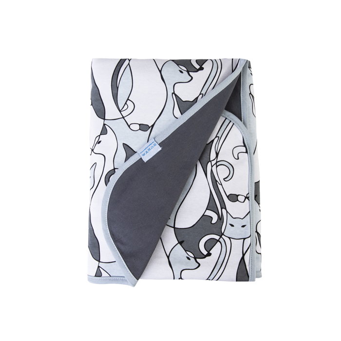 Kokvilnas bērnu sega "Big cats" 100x75cm 