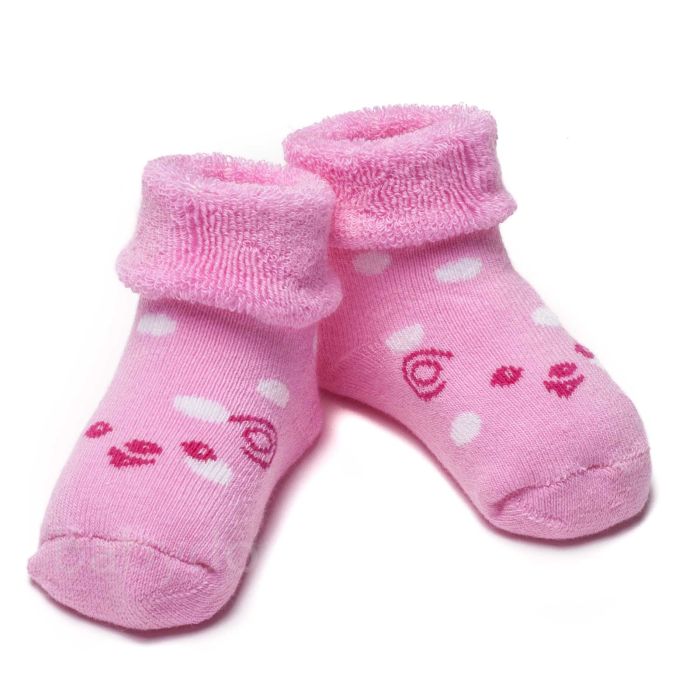 Kokvilnas zeķītes mazuļiem Mose Pink