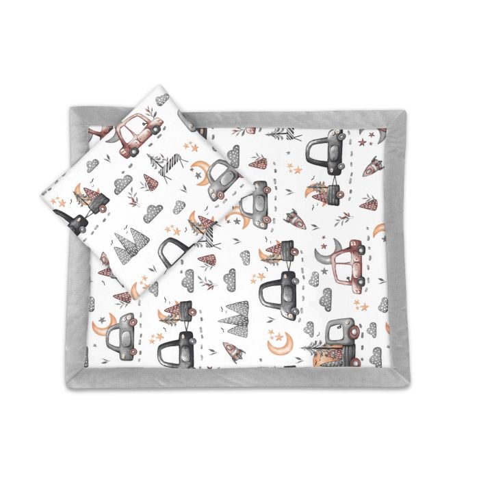 Bērnu pleds un spilvens  "On road grey" 