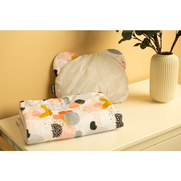 Komplekts pleds 56x76 cm un spilvens 36x28 cm "Art by dots" 