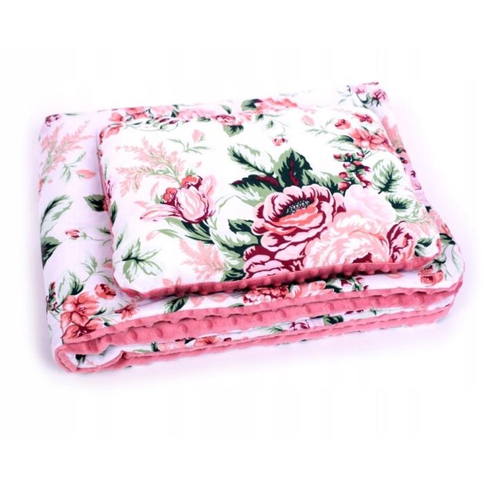 Komplekts ratiņiem "Romantic" sega 100x75cm un spilvens 30x40cm