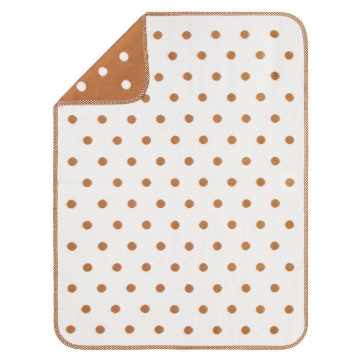 Kokvilnas pleds "Polka Dots" 100x75cm brūnas krāsas