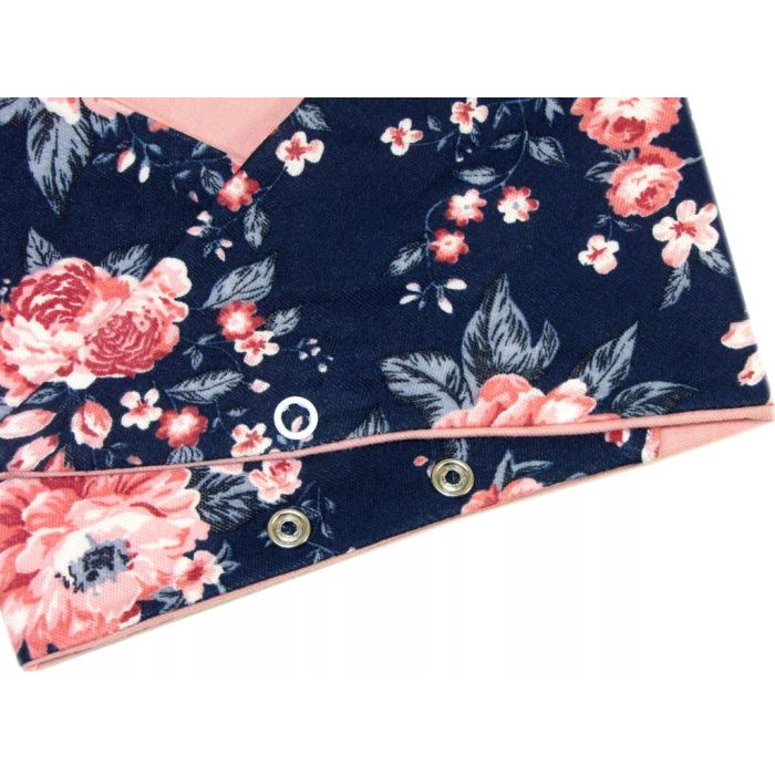 Zīdaiņu cepurīte ar šalli "Cosy" - navy flora