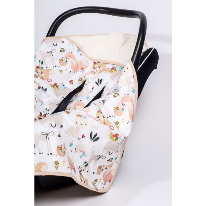  Sedziņa / konverts autokrēsliņām "Best friends" 80x80 cm