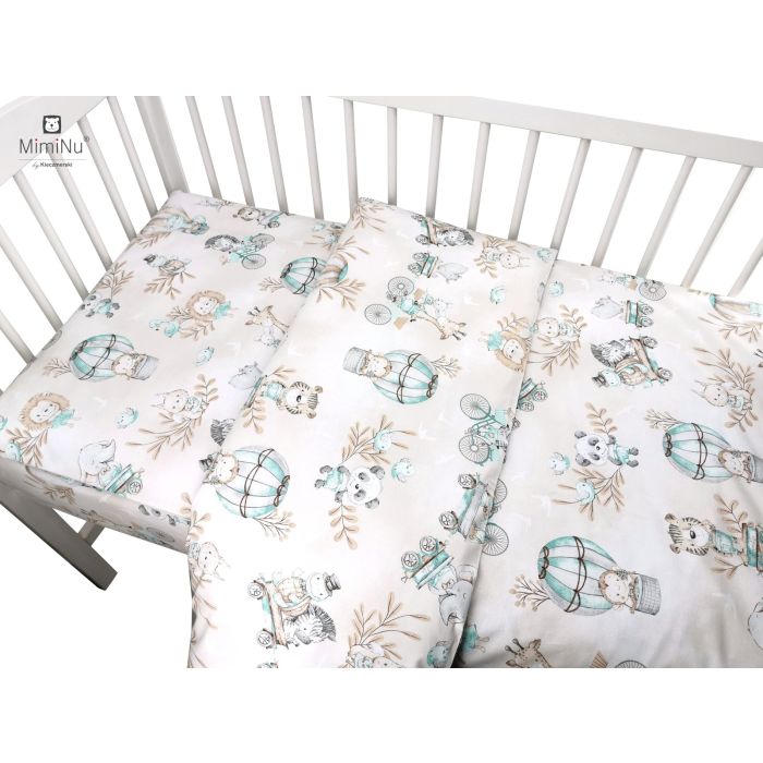 Bērnu gultas veļa 135x100 "Zoo nugat"  