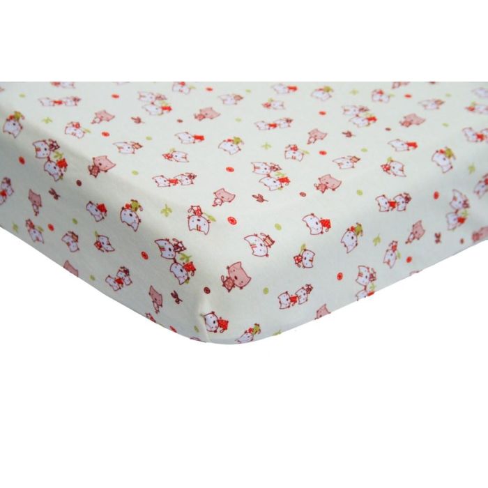 Bērnu palags ar gumiju  "Kitty" 120x60 BABYDO™