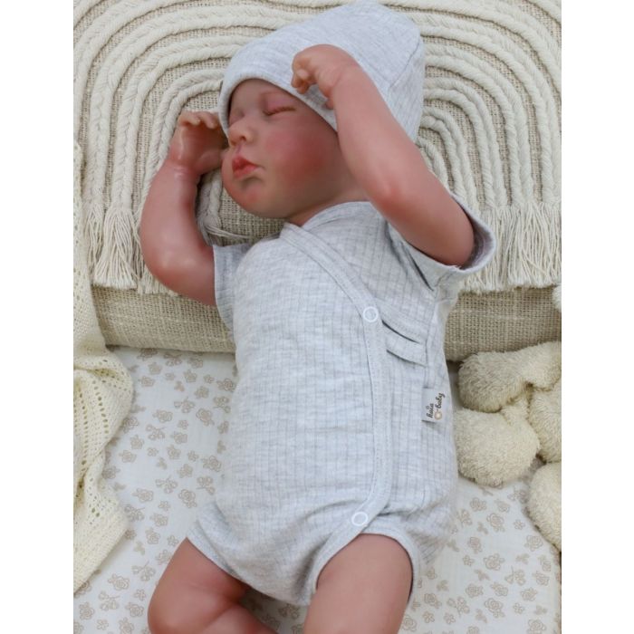 Bērnu bodijs ar īsām piedurknēm "Kos" grey