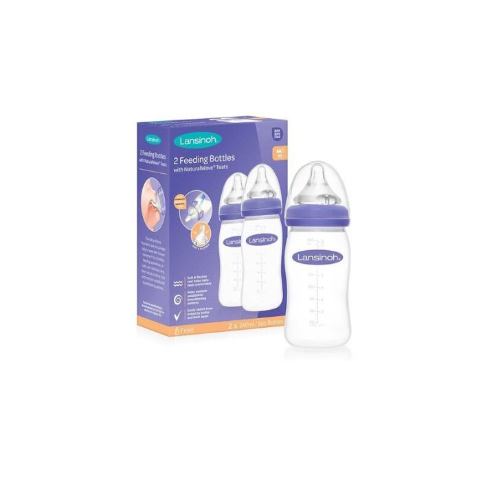 Lansinoh mazuļa pudelīte ar knupīti Anti-Colic 240 ml 2 gab