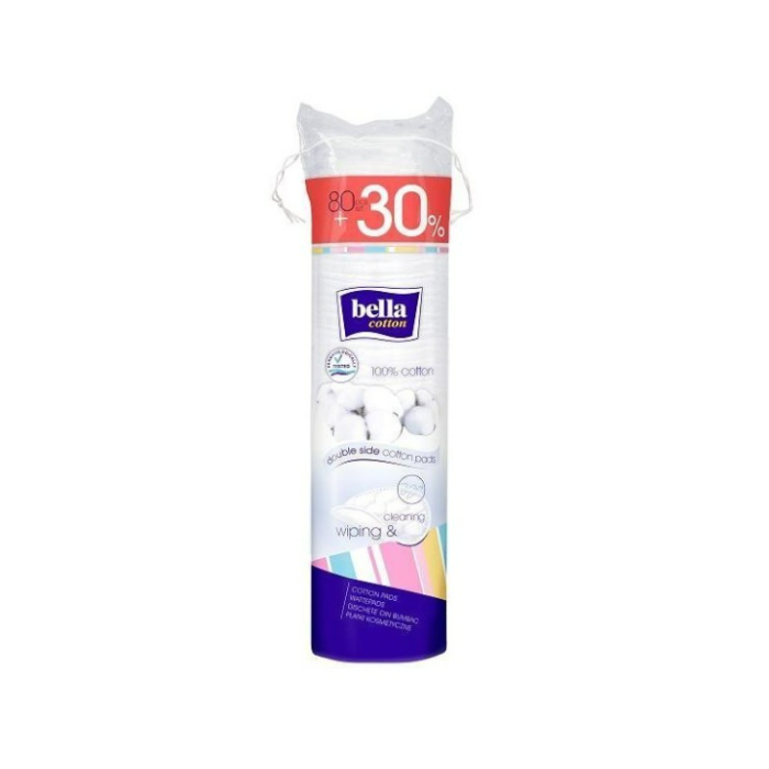 Kosmētiskās vates lapiņas mazuļiem Bella 80gab. + 30%