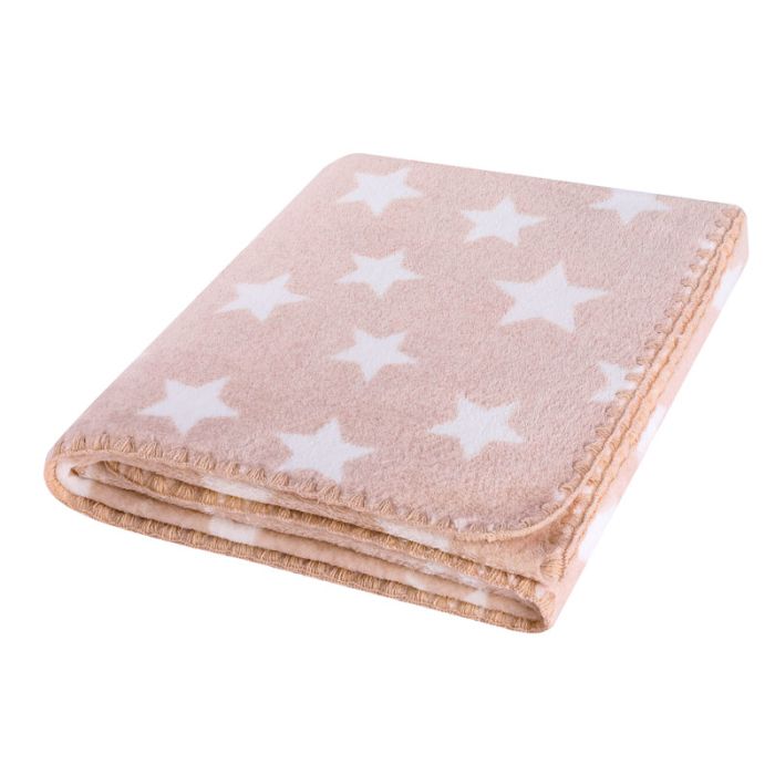 Bērnu pleds "Stars" 90x80 cm bēša