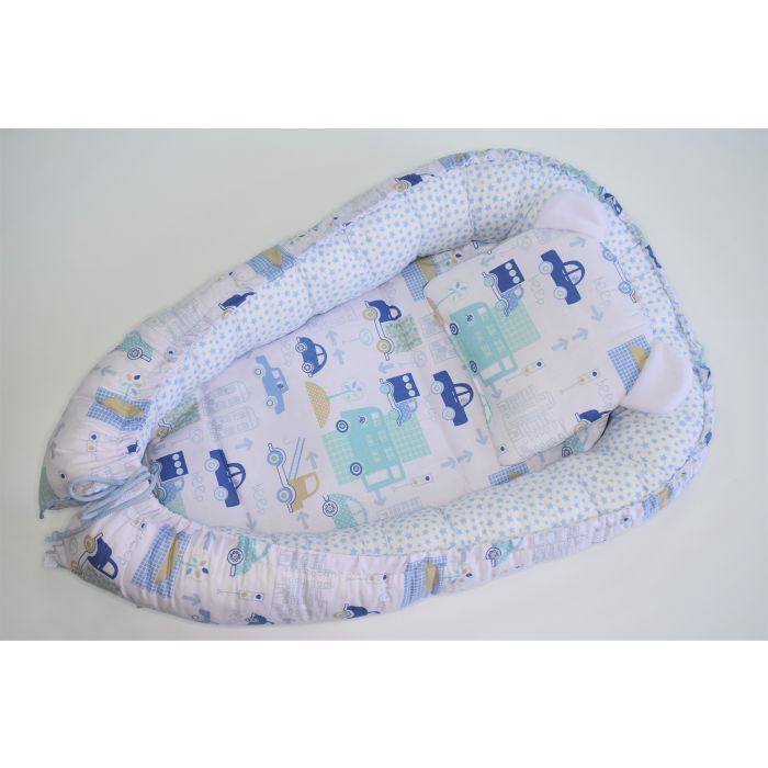  Ligzdiņa - kokons jaundzimušajiem "Blue Cars" 