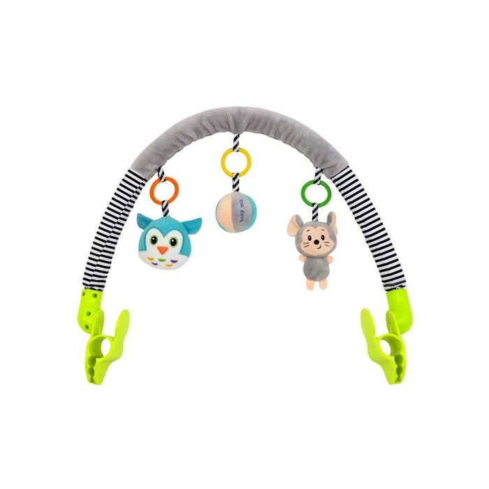 Rotaļlietu loks ratiņiem/krēsiņam "Pelīte-pūce"