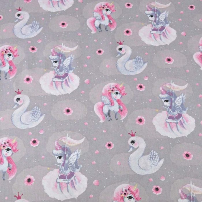 Bērnu gultas veļa ratiem "Lovely grey"