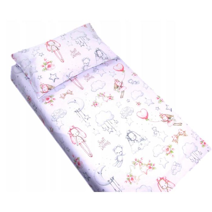 Bērnu gultas veļa 135x100 "Bunnies and stars" 