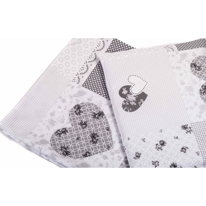 Bērnu gultas veļa šūpulim 80x70cm "White heart"