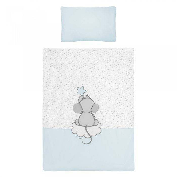 Bērnu gultas veļa ar apmales "Blue stars"