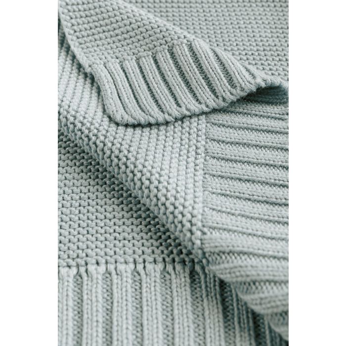 Adīts bambusa viskoze - kokvilnas pleds "Bamboo" 100x80 cm baby grey