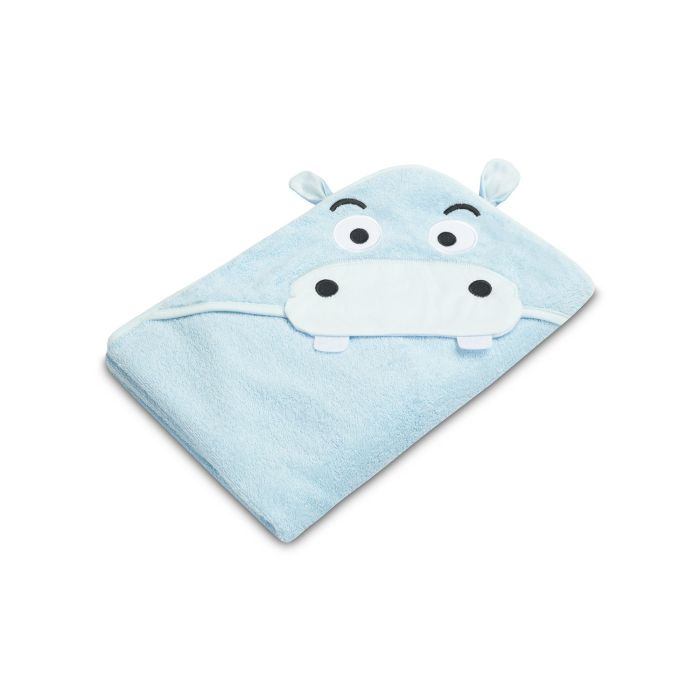 3D dvielis mazulim "Hippo" ar galvassegu 100x100cm "frotte" zils