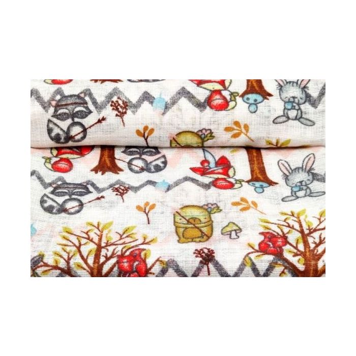 Marles autiņi ar zīmējumu 70x80cm "Raccoon" 