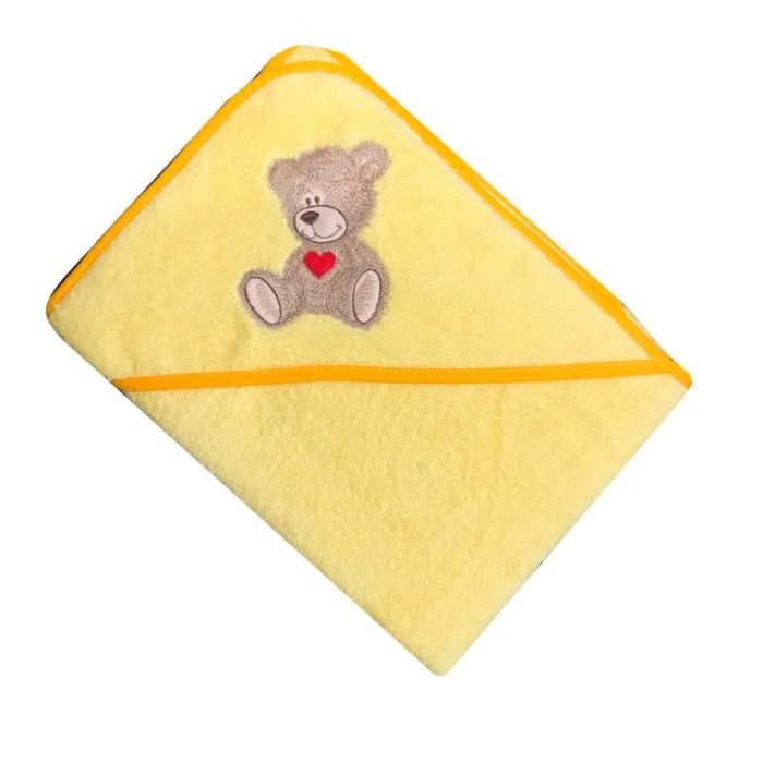 Rankšluostis kūdikiui "Teddy bear" su gobtuvu 