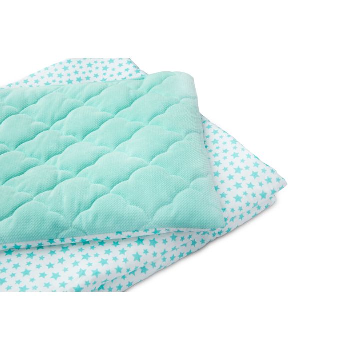 Komplekts "Mineral Velvet" pleds 100x75cm un spilvens 30x35 cm tirkīza