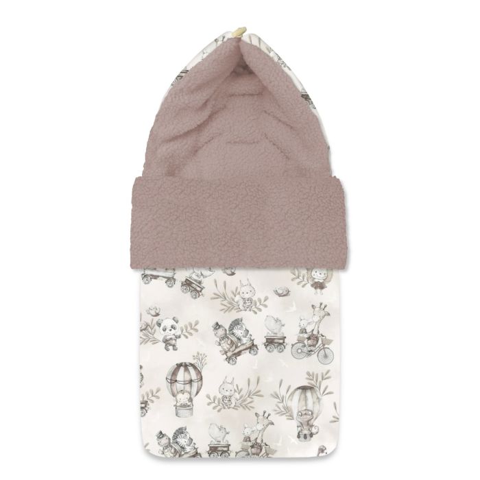 Guļammaiss autokrēsliņam, ratiem  "Blush zoo" 45x95 cm 