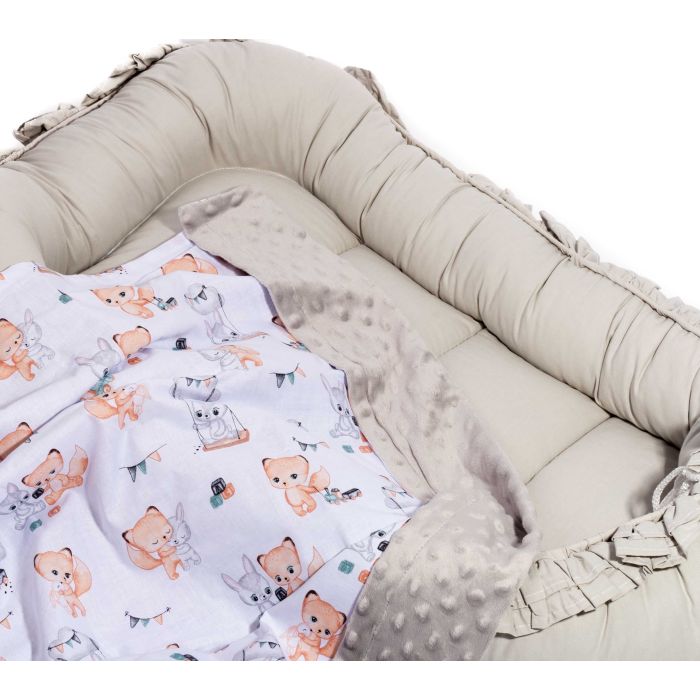 Bērnu pleds "Let's play" 100x75cm pelēks